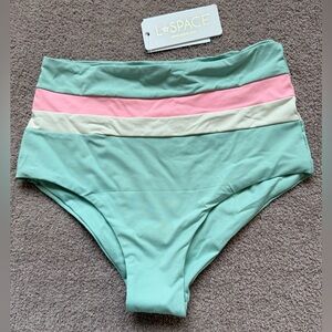 NEW - L*Space High Waisted Portia Stripe Bikini Bottom